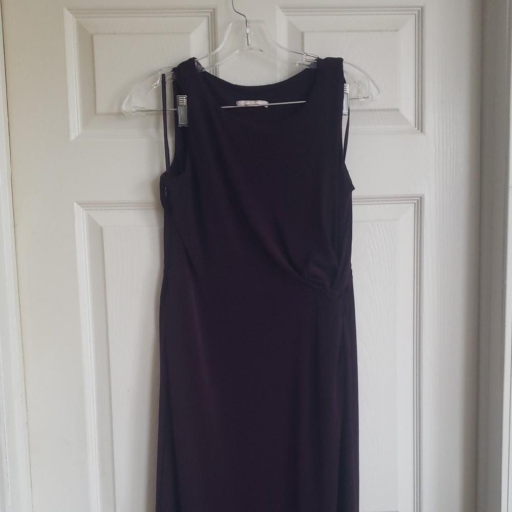 Ann Taylor Sleeveless Maxi  Dress in Deep Purple